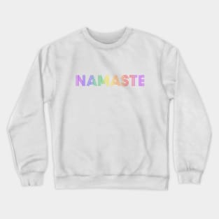 Colorful Namaste Rainbow Design Crewneck Sweatshirt